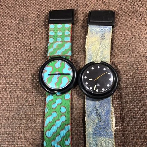 Swatch Quartz Watch Wristwatch Job Lot Swatch Pop Non-Running X 2 Bundle - Picture 1 of 17
