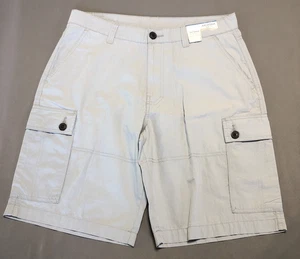 Arizona Jean Co Cargo Shorts Mens Size 34 Cotton NWT Classic Fit Gray 10.5" leg - Picture 1 of 15