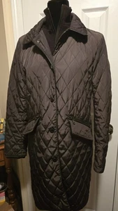 Womens Size Small  Quilted  Ralph Lauren Fall Jacket Chocolate Brown 34" Long  - Bild 1 von 10