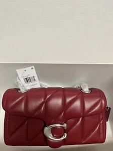Nuevo con etiquetas Bolso de Hombro Acolchado Coach Tabby 20 Rubí Oscuro CP149 ¡Hermoso!!! - Imagen 1 de 17