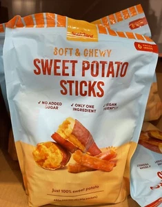 3x Snak Yard Sweet Potato Sticks - Vegan Friendly, No Added Sugar (6 x 80g packs - Picture 1 of 2