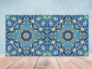 Piastrelle in ceramica marocchina con design marocchino set di 2 piastrelle backsplash - Foto 1 di 2