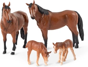 TERRA by BATTAT - 4 Pcs Horse Toys - Realistic Horse Figurines - Plastic Animal - Picture 1 of 12
