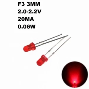 50pcs Red To Red F3 3mm Diameter LEDs Round Bright Light Lamp Emitting Diode - Picture 1 of 5