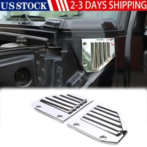 Side Vent Covers Chrome Hood Intake cover Trim Bezel For Hummer H2 2003-09 - Foto 1 di 12