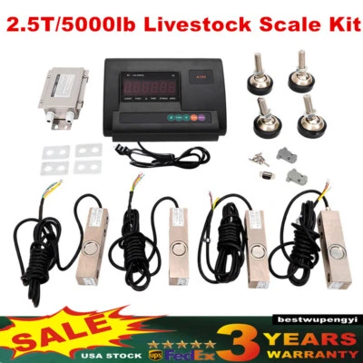 Indicador de Pesaje de Alta Precisión para Plataforma Electrónica Báscula 2.5T/5000lbs Nuevo Foto 1 de 4