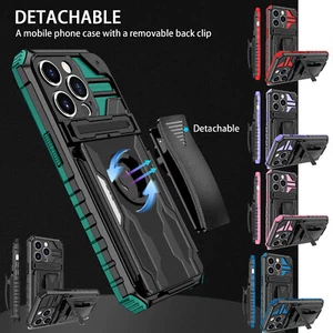Für iPhone 16 Pro Max 15 14 13 12 Militär Ständer Stoßfest Gürtelclip Hülle - Bild 1 von 85