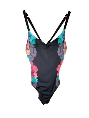 Ava and Viv Plus Size 18W Floral Black Bathing Swim Suit NWOT - Image 1 of 4
