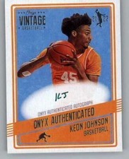 2021-22 Onyx Vintage Green Signatures #VBKJ Keon Johnson RC Rookie AUTO