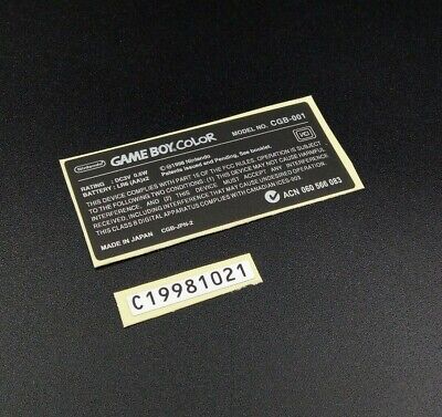 Sticker étiquette - Numéro De Série - Game Boy Color - GBC - Haute Qualité • 2.99€