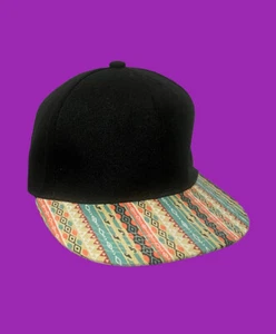 PacSun SnapBack Multi Color Baseball Hat Crown Is Black With Multi Color Visor. - Picture 1 of 12
