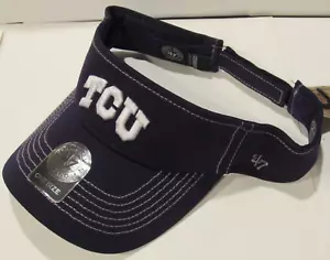 Nuevo con etiquetas NCAA 47' Marca TCU Ranas con cuernos Bordado Elevado Logotipo Visera Púrpura - Imagen 1 de 6