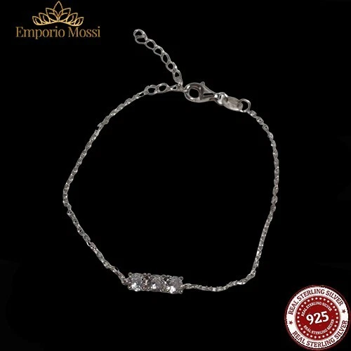 Braccialetto con tre pietre S925 Argento - Immagine 1 di 1