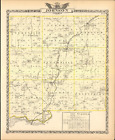 1876 Johnson Pope & Massac County Ill mapa antyk ~ 17,3" x 13,8" ręcznie kolorowana