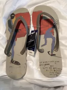 Jean Michel Basquiat Tidal Herren Flip Flops Gr. 9 Herren Zehenstegsandale tragbar Kunst - Bild 1 von 8