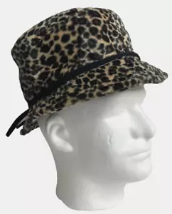 Betmar New York Faux Fur Leopard Cheetah Animal Print Bucket Hat - Picture 1 of 11