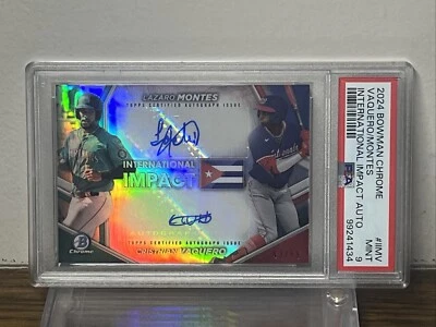 2024 Bowman Chrome Vaquero/Montes International Impact Auto 43/99 PSA 9 MINT - Image 1 of 4