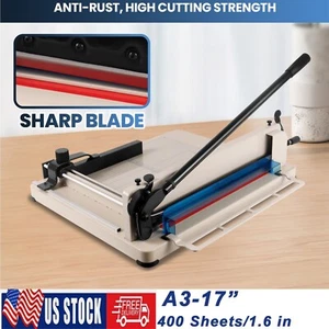 17" Guillotine Paper Cutter Paper Trimmer Accurate Cutting for A3 paper&Cardbord - Picture 1 of 9