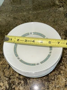 Johnson Brothers Athena Soup, Cereal Or Salad Bowls Set Of 8 White Ribbed Design - Picture 1 of 10