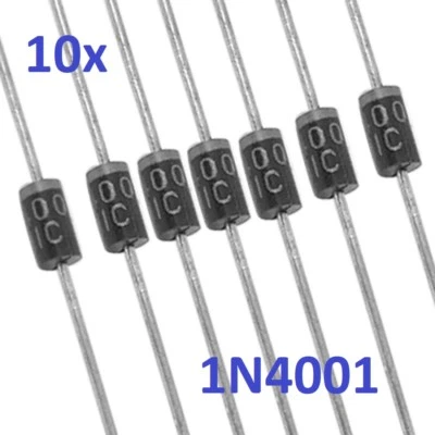 MASTER INSTRUMENT (MIC) 10 x 1N4001 Diode Gleichrichterdiode 50 V 1 A