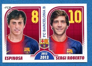 FC BARCELONA 2012-2013 - Panini - figure sticker no. 188 - ESPINOSA-S. ROBERTO - new