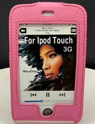 FUNDA PROTECTORA DE CUERO ROSA CON CLIP PARA APPLE iPod Touch 3G Foto 1 de 4