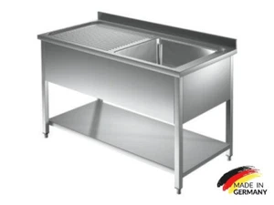 Edelstahl Spüle 1,2 x 0,7 m Spültisch Spülschrank Gastrospüle Edelstahlspüle NEU - Bild 1 von 4