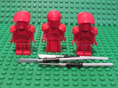 Lote de 3 minifiguras LEGO Star Wars Elite Praetorian Guard 75225 rojo PG99 Foto 1 de 2