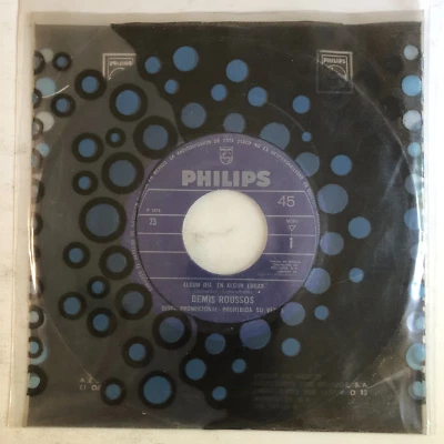 DEMIS ROUSSOS -ALGUN DIA, EN ALGUN LUGAR- 1974 MEXICAN 7¨SINGLE CS, PROMO, VOCAL - Image 1 of 4