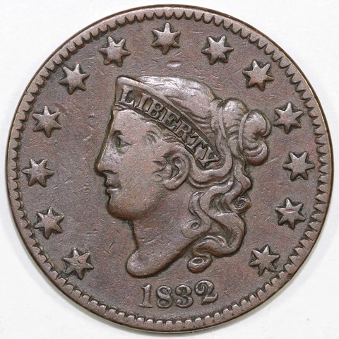 1832 1c Matron Head Large Cent Cover