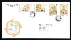 Jersey Europa Post Office Buildings First Day Cover Stamps 1990 PM FDC - Picture 1 of 2