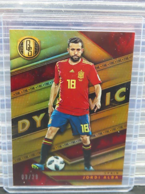 2019-20 Panini Gold Standard Soccer Jordi Alba Dynamic Fine #03/29 Spain