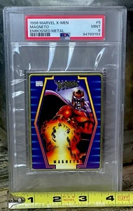 MAGNETO PSA GRADED POP 1 METAL 1996 Marvel Metallic Impressions X-Men THICK SLAB - Picture 1 of 13
