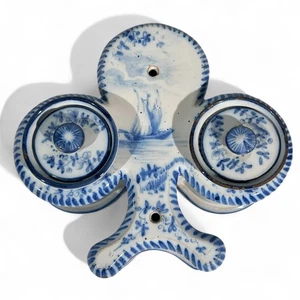 Dalpayrat Bourg La Reine Faience scène marine Encrier Fin XIX Era Chapelet Gallé - Imagen 1 de 15