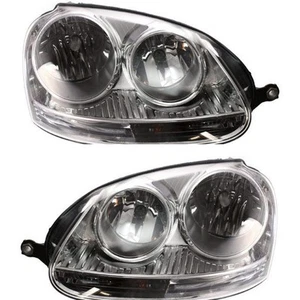 For Volkswagen Jetta Headlight 2005-2010 Driver & Passenger Pair/Set Halogen - Picture 1 of 7