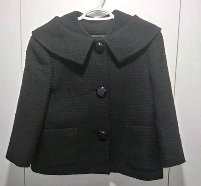 Vintage Dolce & Gabanna Women's Crop Pea Coat Short Knit Wool Jacket Sz S Italy  - Image 1 of 4