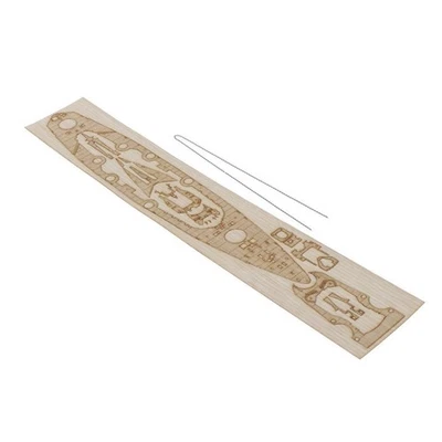 Maquette de cuirassé allemand Bismarck à l'échelle 1:700, pont en bois - Photo 1/4