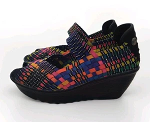 Zapatos BERNIE MEV para mujer Lulia Wedge Mary Jane raros tejidos arco iris UE 36 EE. UU. 5,5-6 - Imagen 1 de 13