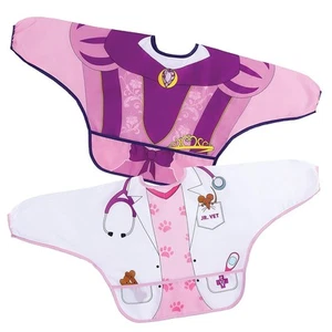 Food & Fun Character Bibs Baby Smocks with Sleeves - Model L564BB - 2 Pack (P... - Picture 1 of 7