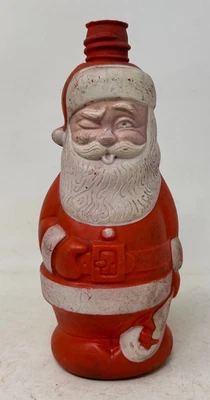 Vintage Santa Soaky Colgate Palmolive Bubble Bath Bottle  1960's Christmas - Image 1 of 4