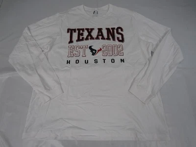 New Houston Texans EST 2002 Mens Size 2XL White Long Sleeve Shirt - Image 1 of 3