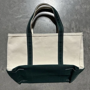 Bolso de Mano y Barco LL Bean Lona Años 90 De Colección Hecho en EE. UU. Correas Verdes Talla M/L Nuevo sin Etiquetas - Imagen 1 de 7