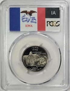 2004 - S Clad Washington Quarter - Iowa - PCGS  PR69DCAM - Flag Series - Picture 1 of 2