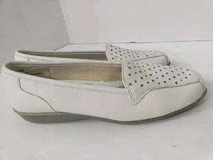 Dr Scholls Womens White Leather Double Air-Pillo Insole Slip On Loafers 8 Shoes - Picture 1 of 7