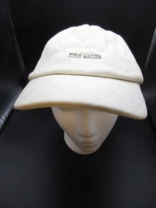 Steve Madden Satin Lined WHITE Quilted Faux Leather Baseball Cap OS NWT - Picture 1 of 6
