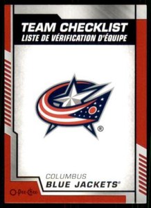2020-21 O-Pee-Chee Red Team Checklist Blank Back 559 Columbus Blue Jackets