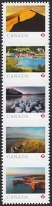 DIE CUT = LEJOS Y ANCHO = DERECHA Tira de 5 sellos de LIBRO MNH Canadá 2020 - Imagen 1 de 2