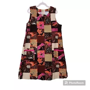 Vintage Lilly Pulitzer girl's size 12 corduroy saranac print patchwork dress - Picture 1 of 4