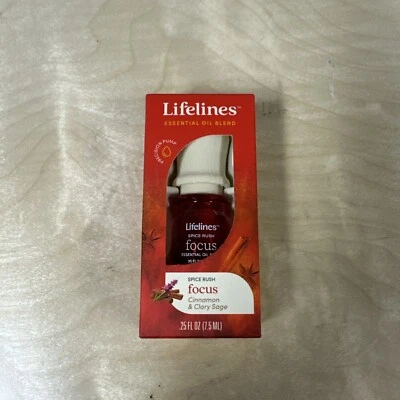 Lifelines Essential Oil Blend FOCUS Spice Rush .25 oz New - Image 1 of 4
