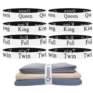 8 Pieces Bed Sheet Organizer Bands Sheet Organizers and Storage Label Bands S... - Picture 1 of 6